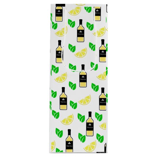 Tequila & Lemon Geschenktüte Für Weinflaschen (Vorderseite)