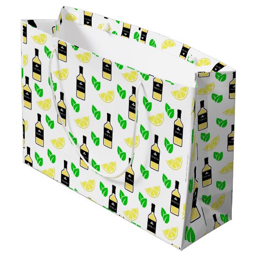 Tequila & Lemon Große Geschenktüte (Rückseite Schrägansicht)