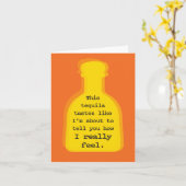 Tequila liebt es, als ob ich gleich Gefühle teilen Karte (Gelbe Blume)