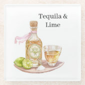 Tequila & Limette Glasuntersetzer (Vorderseite)