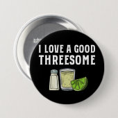 Tequila Limoner und salziger Barkeeper Button (Vorne & Hinten)