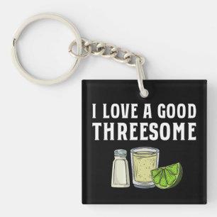 Tequila Limoner und salziger Barkeeper Schlüsselanhänger