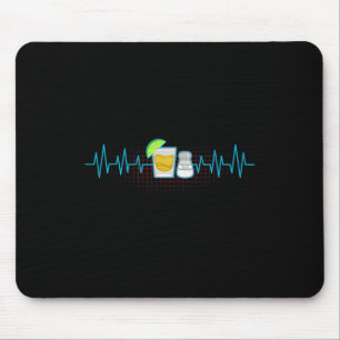 Tequila Limones Salz Herzschlag Funny Cinco De May Mousepad