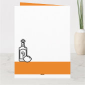 Tequila Lover's Large Orange Birthday Card Karte (Rückseite)