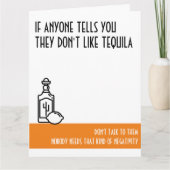 Tequila Lover's Large Orange Birthday Card Karte (Vorderseite)