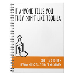Tequila Lover's Large Orange Birthday Card Notizblock