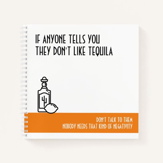Tequila Lover's Standard Orange Notizblock (Vorderseite)