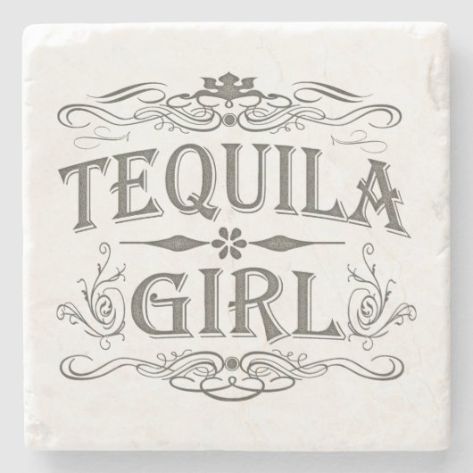 Tequila-Mädchen Steinuntersetzer (Vorderseite)