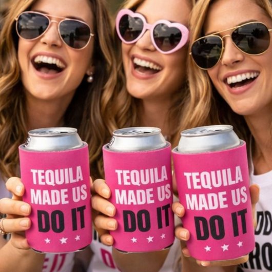 Tequila Made Us Do It | Bride Squad Drinking Dosenkühler