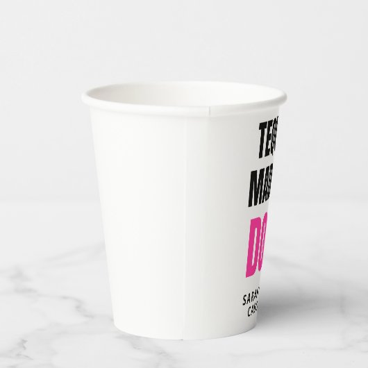 Tequila Made Us Do It | Bride Squad Drinking Pappbecher (Rechts)