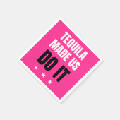 Tequila Made Us Do It | Bride Squad Drinking Serviette (Ecke)