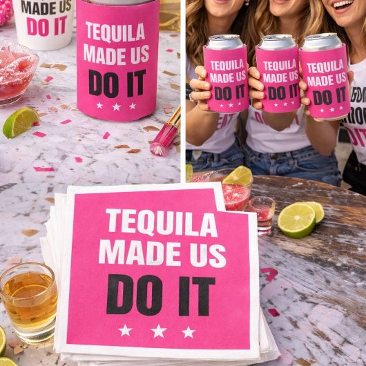Tequila Made Us Do It | Bride Squad Drinking Serviette