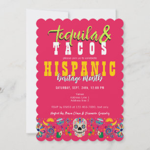 Tequila Margaritas Hispanic Heritage Einladung