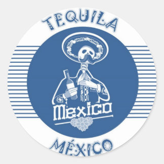 TEQUILA MÉXICO BLUE RUNDER AUFKLEBER