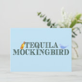 Tequila Mockingbird Funny Book Pub Birthday Karte (Stehend Vorderseite)