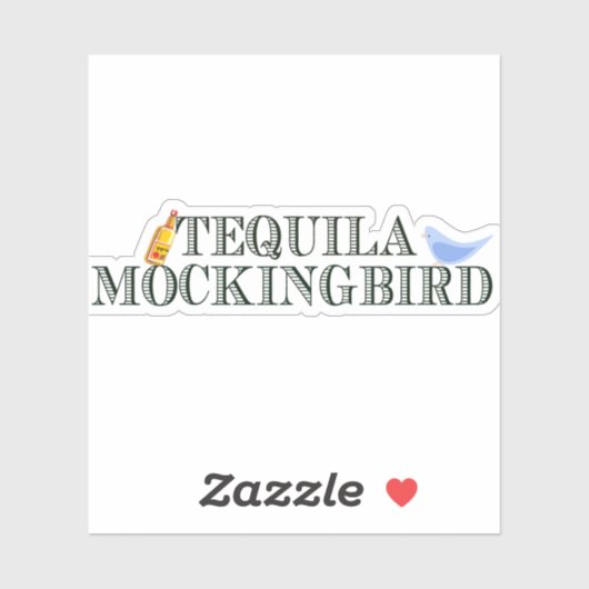 Tequila Mockingbird Funny Literatur Aufkleber (Blatt)
