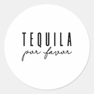 Tequila Por Favor Party Erwachsener trinken Cinco Runder Aufkleber