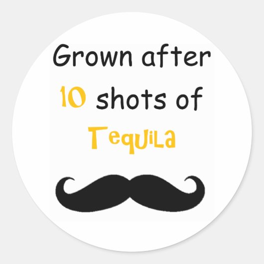 Tequila Runder Aufkleber (Vorderseite)