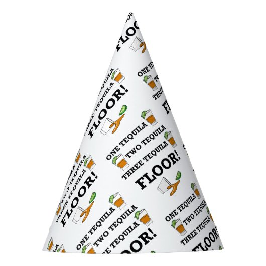 Tequila Shot Glass mit Limonem Wedge Cocktail Partyhütchen (Vorderseite)