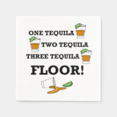 Tequila Shot Glass mit Limonem Wedge Cocktail Serviette (Vorderseite)