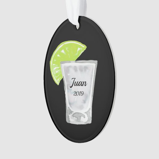 Tequila Shot Personalisiert Ornament (Vorderseite)