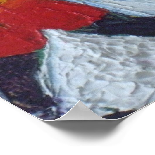 Tequila Shot & Red Chili Pepper Kunstgewerbe Poster (Ecke)