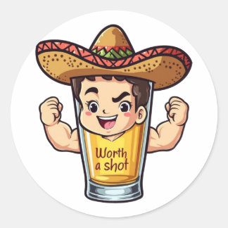 Tequila-Shot-wertiger Aufkleber - Lustiger Drink