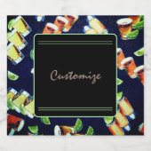 Tequila Shots Pattern Alkoholflaschenetikett (Einzelnes Label)