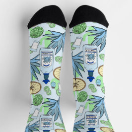 Tequila Sombreros und Cacti Gemustert Socken