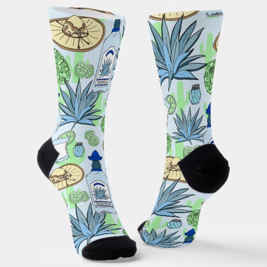 Tequila Sombreros und Cacti Gemustert Socken (Gewinkelt)