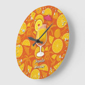 Tequila-Sonnenaufgang Große Wanduhr (Winkel)