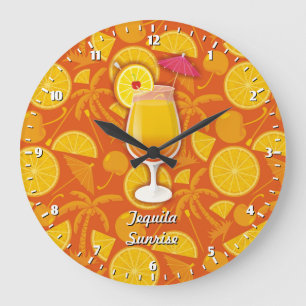 Tequila-Sonnenaufgang Große Wanduhr