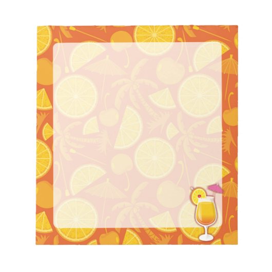 Tequila-Sonnenaufgang Notizblock (Vorderseite)