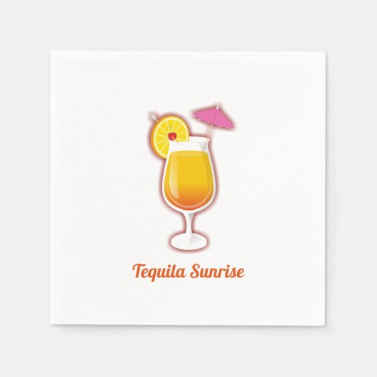 Tequila-Sonnenaufgang Serviette (Vorderseite)