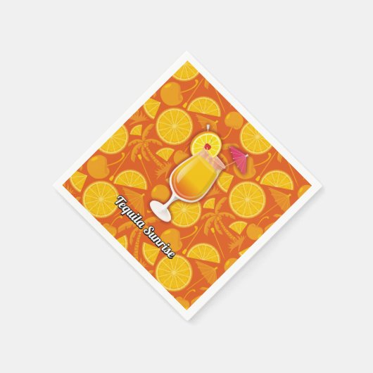 Tequila-Sonnenaufgang Serviette (Ecke)