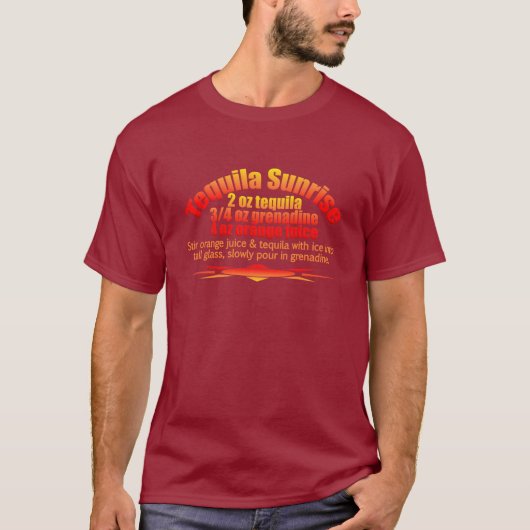Tequila-Sonnenaufgang-Shirt - wählen Sie Art u. T-Shirt (Vorderseite)