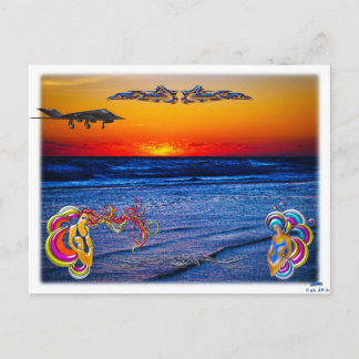 Tequila Sonnenaufgang über dem Atlantik Big Beach  Postkarte