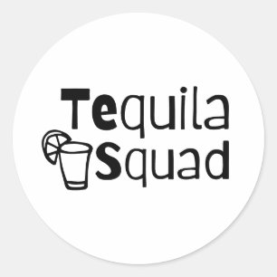 Tequila Squad Kreisaufkleber Runder Aufkleber