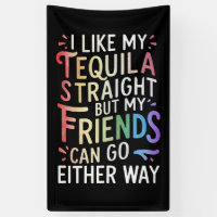 Tequila Straight Friends gehen entweder zu Funny L