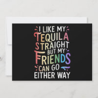 Tequila Straight Friends gehen entweder zu Funny L