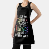 Tequila Straight Friends gehen entweder zu Funny L Schürze (InSitu)