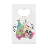 Tequila Sugar Skull Geldbeutel Flaschenöffner (Rückseite)