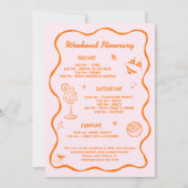 Tequila Sunrise Bachelorette Einladung (Rückseite)