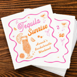 Tequila Sunrise Bachelorette Serviette