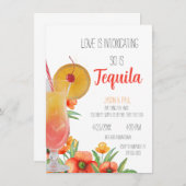 Tequila Sunrise BachelorX Party Einladung (Vorne/Hinten)
