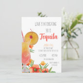 Tequila Sunrise BachelorX Party Einladung (Stehend Vorderseite)