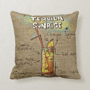 Tequila Sunrise/Bloody Mary Reecipe Kissen