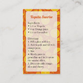 Tequila Sunrise Business Card Visitenkarte (Rückseite)