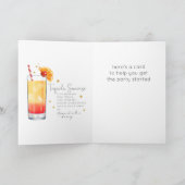 Tequila Sunrise Cocktail 21. Happy Birthday Card Karte (Innenseite)