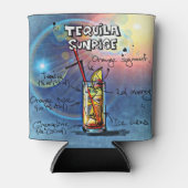 Tequila Sunrise Cocktail (#7/12 Drink Recipe Set) Dosenkühler (Vorderseite)